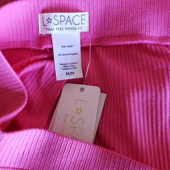 L*Space Charlie Cropped Ribbed Knit Pull On Stretchy Pants Women's Size Medium - Picture 7 of 9
